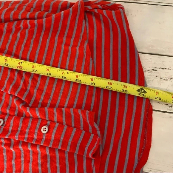 Splendid Striped Dolman Sleeve Polo Button Down Red Size M NWT - Picture 8 of 11
